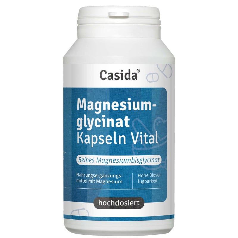 Magnesiumglycinat Kapseln Vital hochdosiert – Casida Produktbild