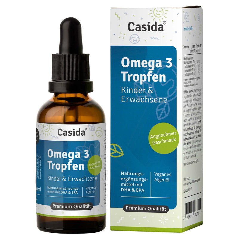 Omega 3 Tropfen vegan für Erwachsene – Casida Produktbild