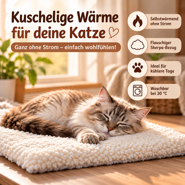 Wärmematte für Katzen – Produktabbildung des Anbieters