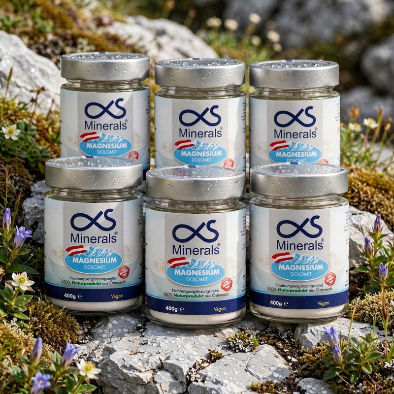 Vorteilspack: 6x Magnesium Austria 400g – AlphaS Minerals Produktbild